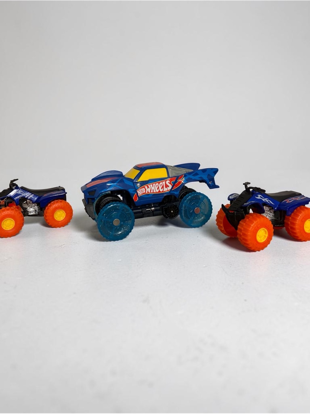 Blue Monster Car Toy + 2 ATVs - Kids Toys
